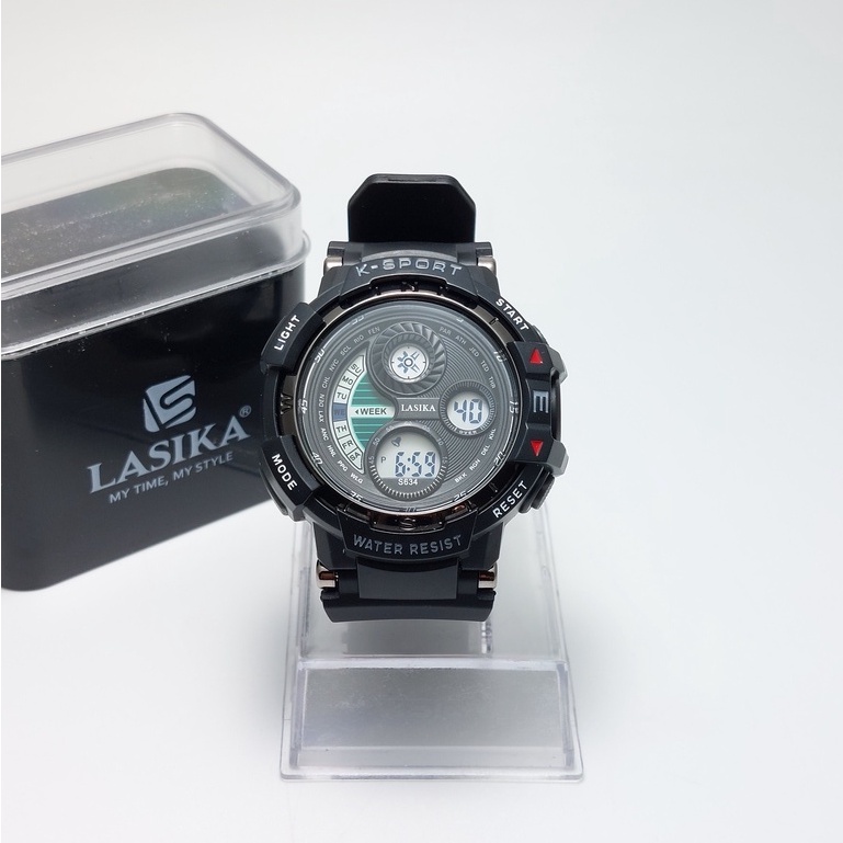 [LASIKA] JAM TANGAN PRIA DIGITAL SPORTY STRAP RUBBER WATER RESISTANT TYPE 634