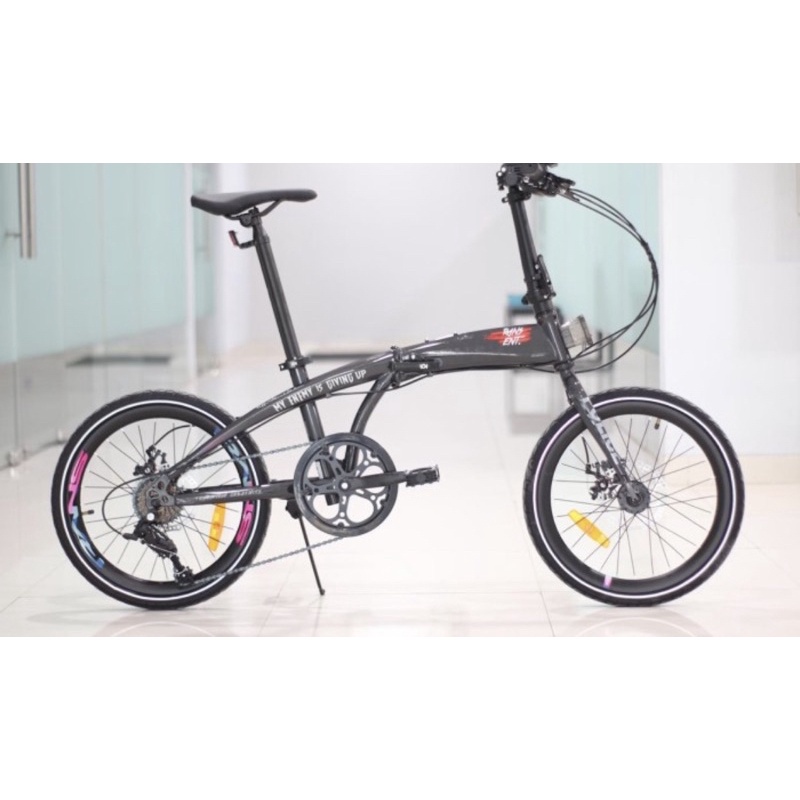 Khusus Exspedisi Sepeda Lipat Element Police Milan 8 speed 20 inch Rans raffi & original milan garansi resmi SNI-Rans Grey