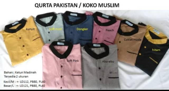 qurta pakistan baju koko qurta baju koko pakistan koko muslim baju muslim bahan Katun madinah adem