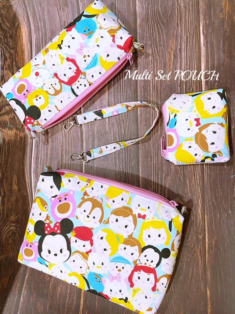 Fawn’G Handmade - Multi Set Pouch tsum tsum PINK