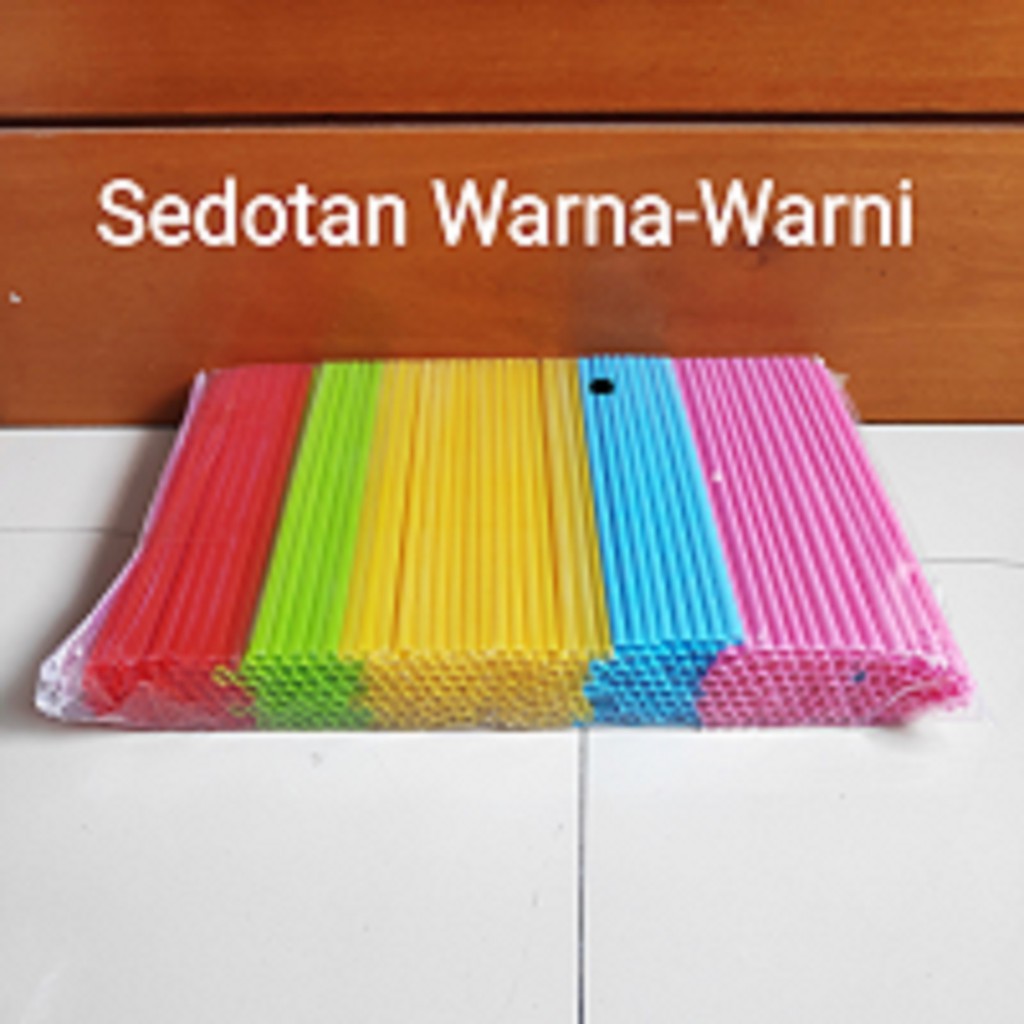 Sedotan | drinking strow panjang 25cm-Sedotan Warna-warni