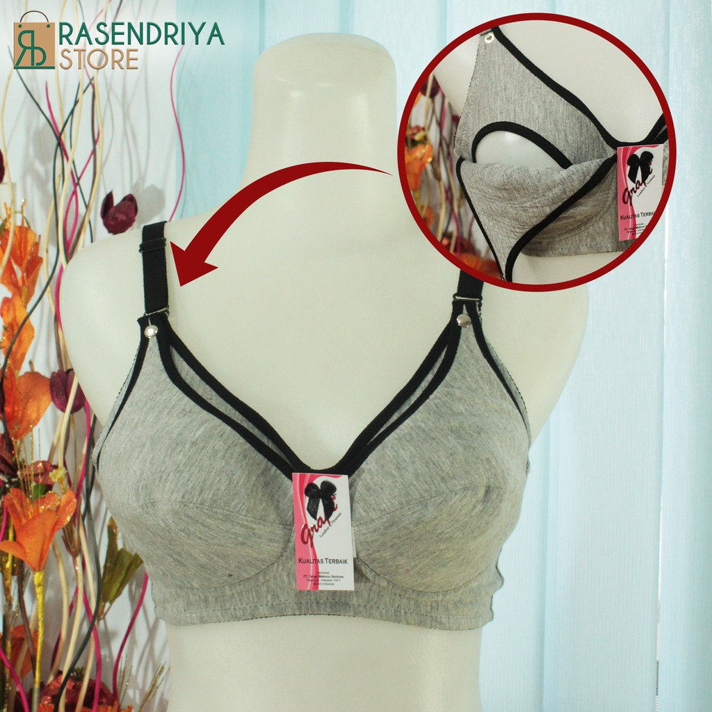 (COD) BH BRA MENYUSUI KANCING DEPAN NYAMAN DIPAKAI GRAPE | 5974