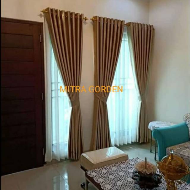 Gorden blackout coklat muda