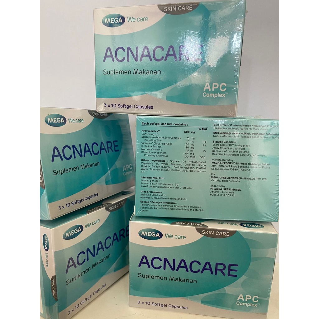 Acnacare Perbox isi 30 Capsul / Mengurangi Jerawat / Mengatasi Jerawat