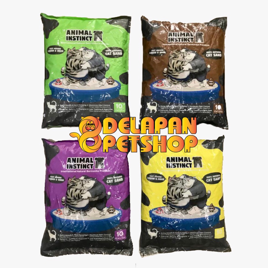 Animal Instinct Cat Litter 10L Pasir Kotoran Kucing / Pasir Gumpal / Pasir Wangi / Pasir Bentonite