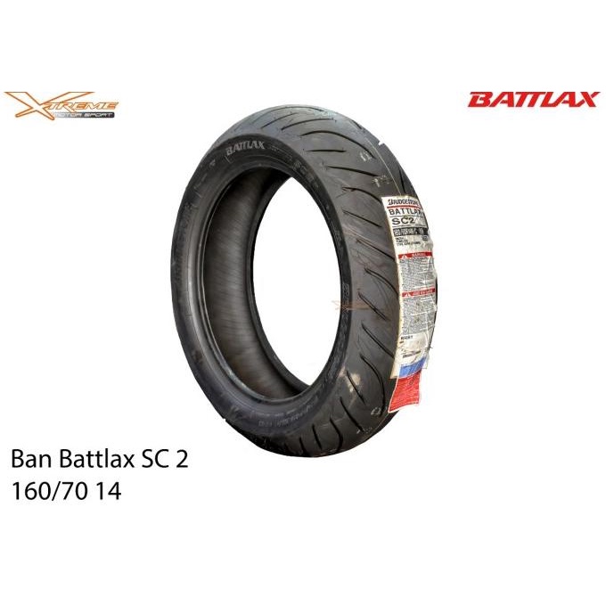 Ban Battlax Sc2 Yamaha Xmax 250 Belakang 160/60 - 14 Ready Stok Terlaris