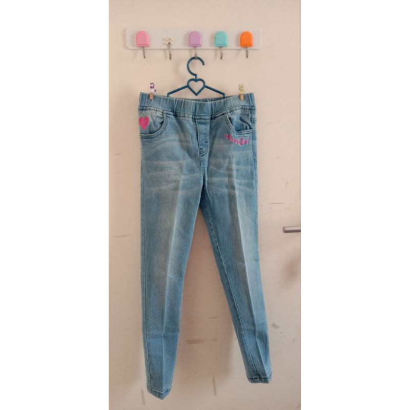 celana anak perempuan jeans panjang aero girls size 7-8 preloved