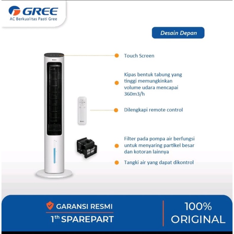 Air Cooler GREE Tower Acool4 White / Tower Air Cooler Acool4 FLIFE black