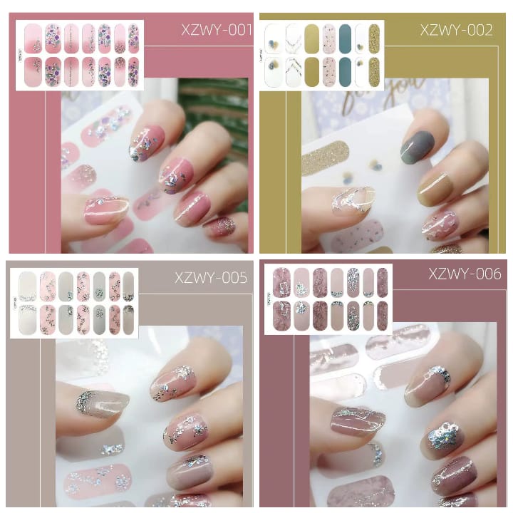 STICKER NAIL ART 3D STIKER KUKU FULL COVER PENGGANTI KUTEK / NAIL ART