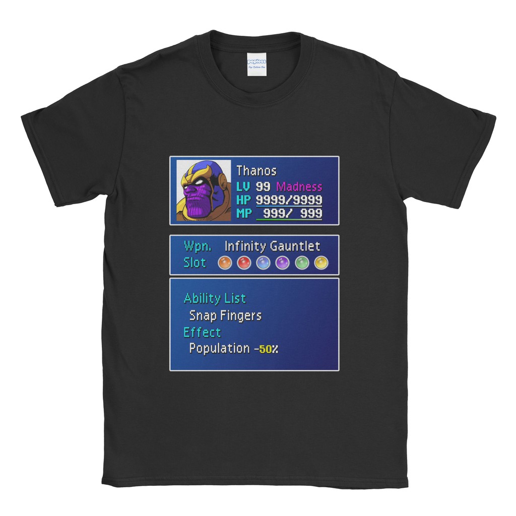 Baju Kaos Tshirt Avenger Thanos Lv 99