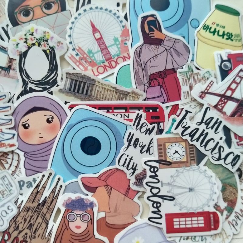 

Stiker Trevel /Stiker hijabber /Stiker Tumbler/Stiker Hawai / Stiker Asthetic