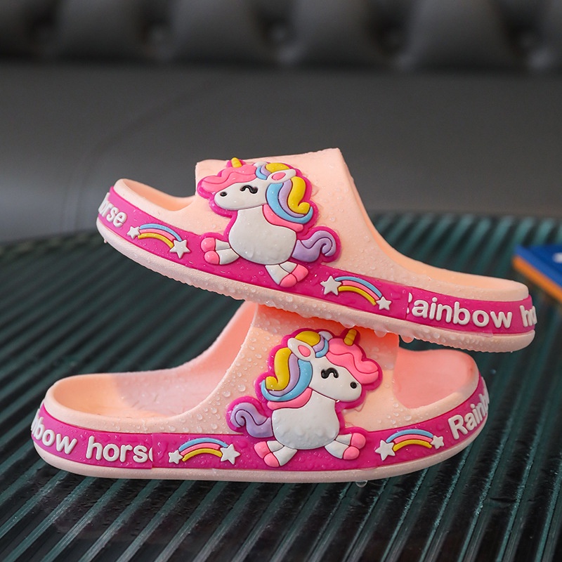 PROMO 12.12 PUNCAK Okaybaby B223 Sandal UNICORN Import Anak Laki-laki Perempuan Bahan Lembut Motif Lucu Termurah Kekinian Sendal Casual