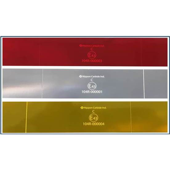 

REFLECTOR TAPE SHEET STICKER PEMANTUL CAHAYA NIKKALITE ECE 104