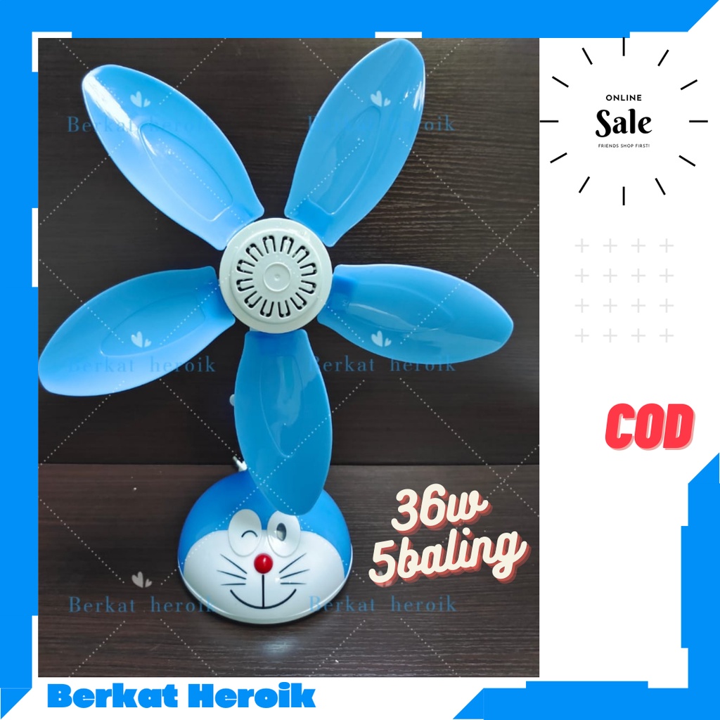 Minifan   Doraemon  Kyzuku  kipas  angin  2   fungsi  (duduk&amp;dinding)