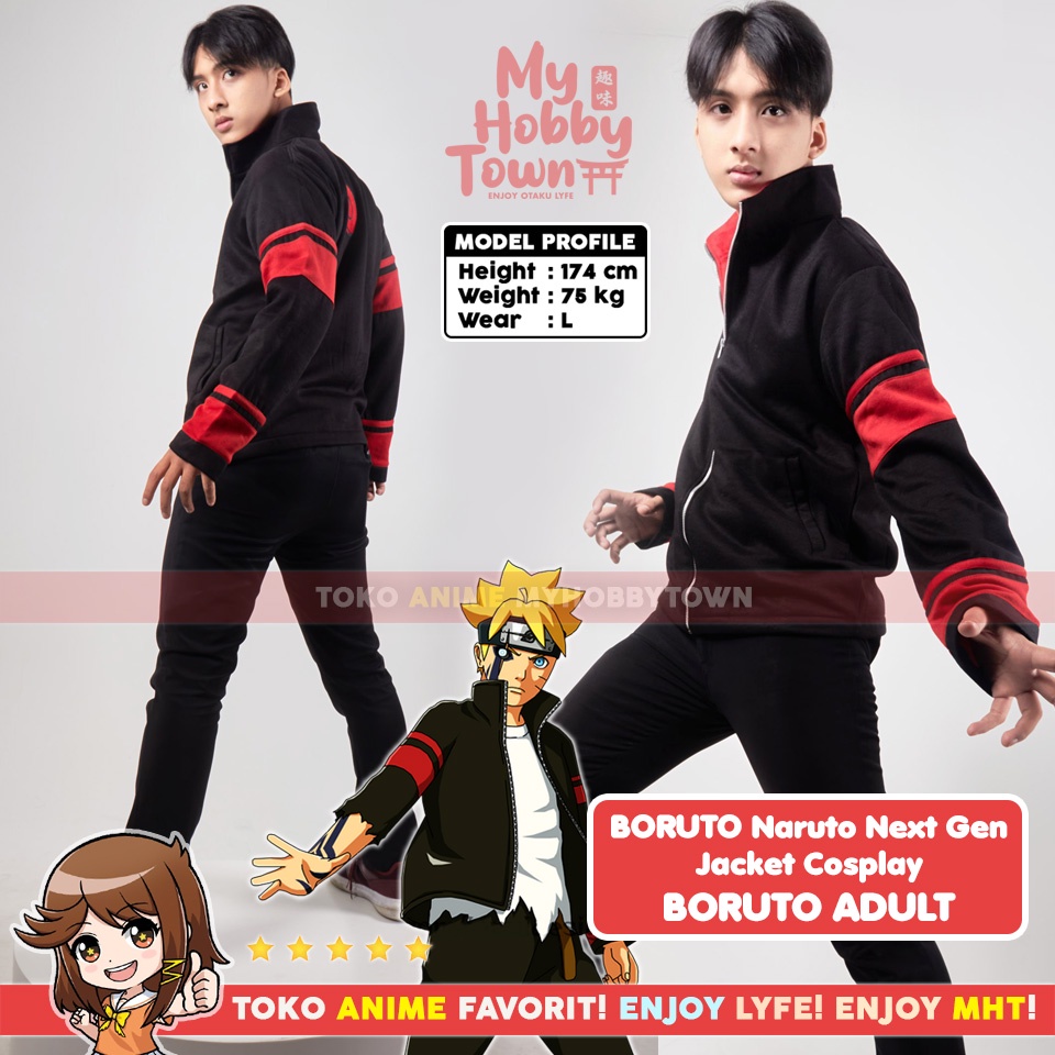 Jaket Anime Boruto Adult Version Kostum Cosplay