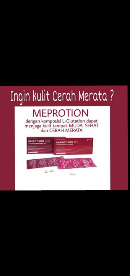 Meprothion 250mg Box 30 Tablet L-Glutathione Suplemen Pemutih &amp; Pencerah Kulit / Anti Aging Oksidan Skin Lightening