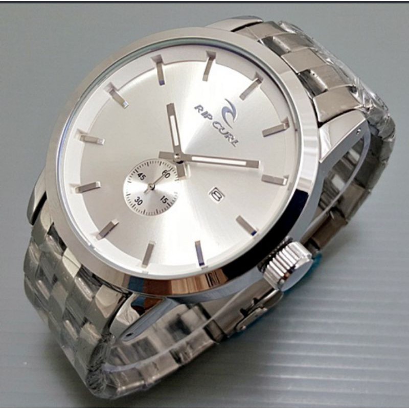 Jam Tangan Pria Ripcurl 7179 Detroit Detik Bawah Tanggal Aktif - Free Box Batre Cadangan Original