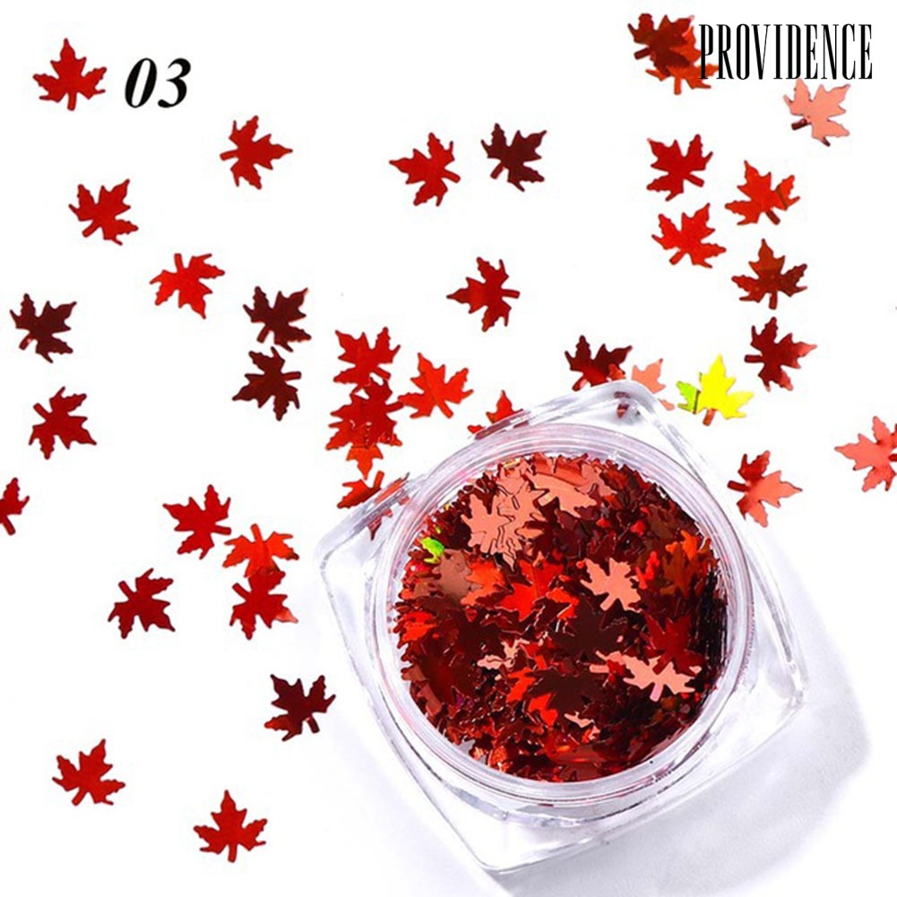 Providence Autumn Glitter Gradient Maple Leaf Nail Art Sequins Applique Christmas Decor