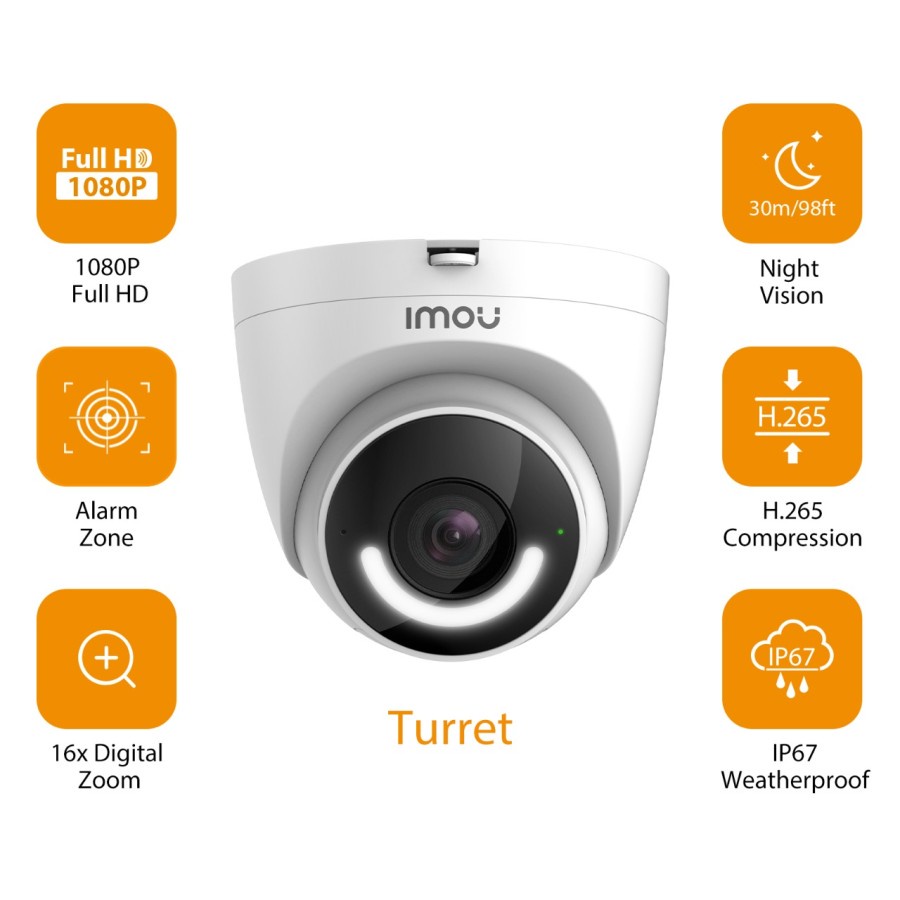 CCTV Imou Turret Indoor / Outdoor Wireless IP Camera IP67 Weatherproof GARANSI RESMI