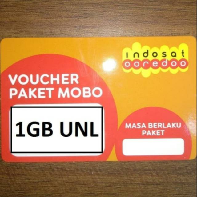 Voucher Indosat 1gb unlimited