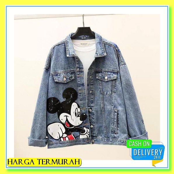 Jaket Jeans Wanita Crop Oversize Jaket Jeans Wanita Jumbo Korea Jaket Jeans Wanita Murah Jaket Levis