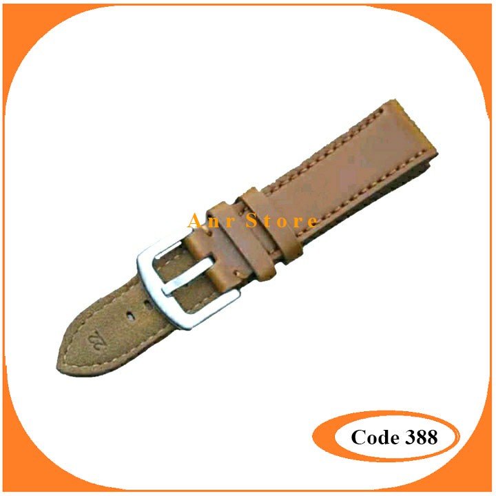 Tali Kulit Jam Tangan 20mm 22mm 24mm Coklat Leather Strap Jam Tangan