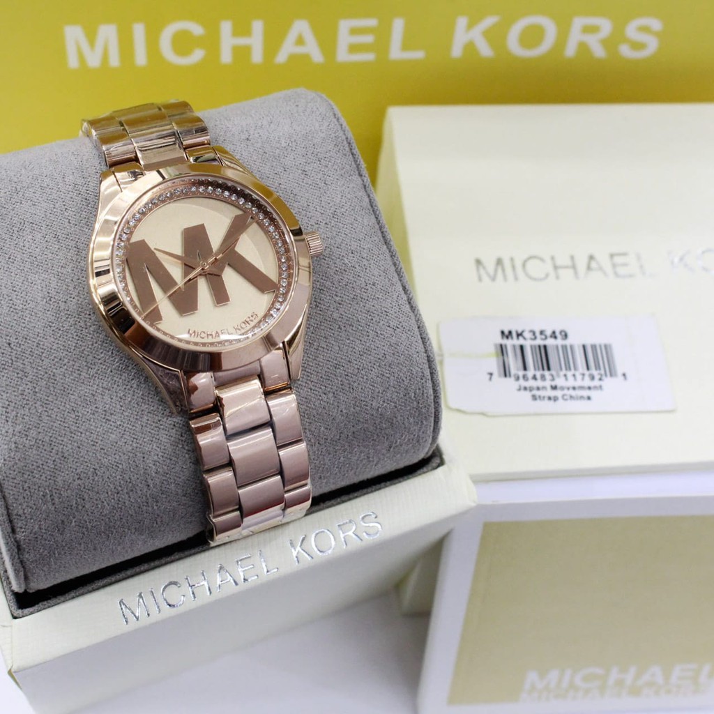 [FREE BOX ORI] JAM TANGAN PRIA WANITA | RANTAI | KULIT | KARET | MURAH | WANITA MICHAEL KORS SLIM RU