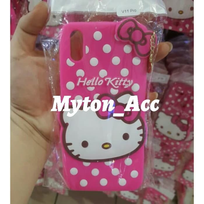 barokah custom case vivo v11 pro hello kitty karakter 3d soft boneka silikon