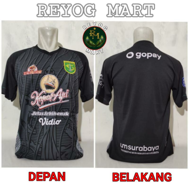 JERSEY PERSEBAYA KIPER GK 2021 - 2022 BRI LIGA 1 HITAM TERBARU LOKAL