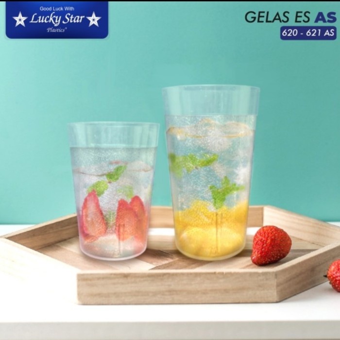 Gelas Es Anti Pecah L Transparan Large ShatterproofIce Glass Luckystar