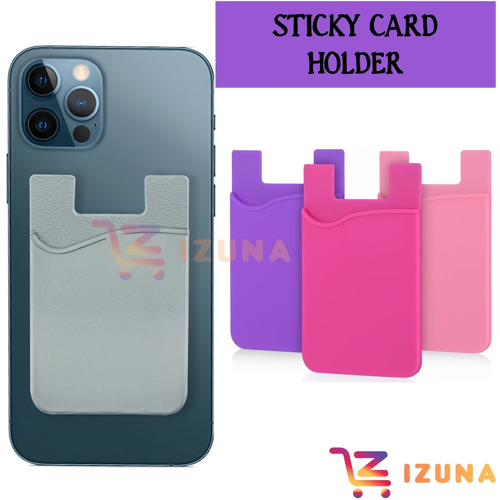 [IZUNA] STICKY CARD HOLDER HP SLOT TEMPEL / HOLDER CARD TEMPEL / TEMPAT KARTU HP / DOMPET KARTU