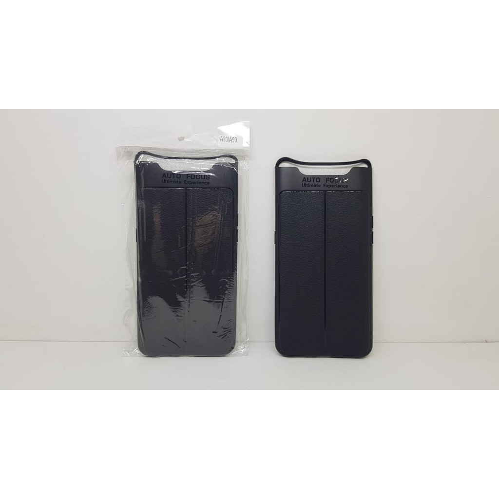 Auto Fokus Samsung A80 6.7 Inchi Leather Soft Case AUTOFOCUS A805F A90 MOTIF KULIT JERUK