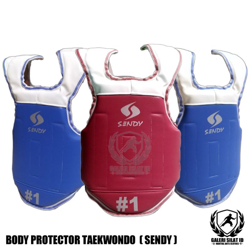Bodyprotector Taekwondo Bolak Balik Merah Biru - Hugo Taekwondo - Body Protector Pelindung Badan Tae