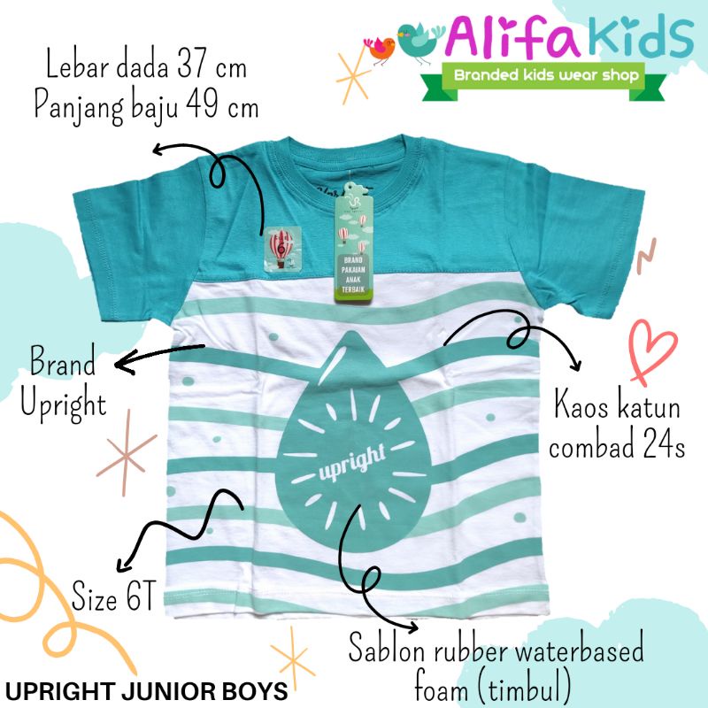 Kaos anak laki-laki/atasan kaos anak/Kaos Upright 2layer