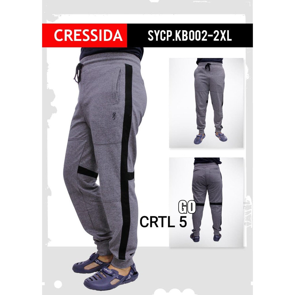 gof CRTL 2 CRESSIDA CELANA TRAINING JUMBO Polos Katun Celana Training Panjang Cowok