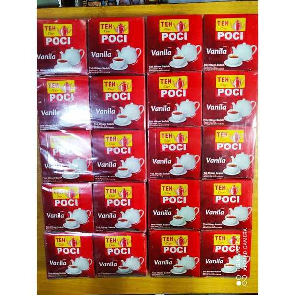 

1 bal teh cap poci bubuk vanilla isi 10 pcs