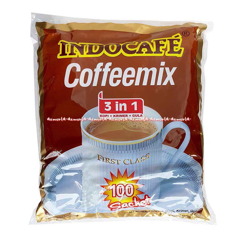 Indocafe Coffeemix 100sachet Dengan Gula Coffee Kopi Gula Kopi Instan Kopi mix Indo Cafe Cofee 3in1 3 in 1 Cofemix isi 100pcs