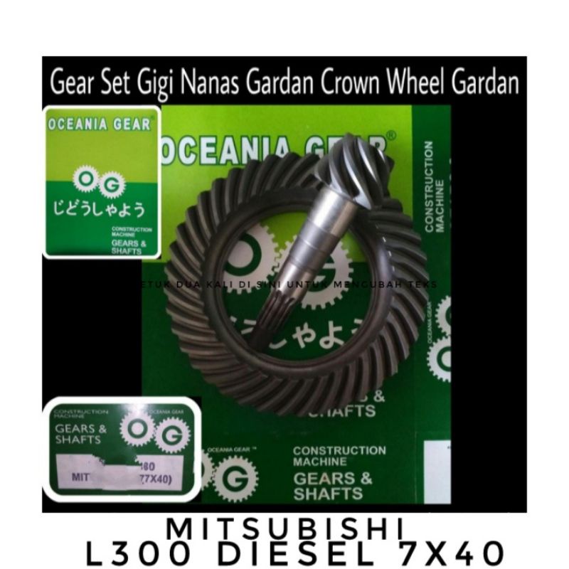 gear set gigi gardan l300 7x40 DIESEL/7x37BENSIN