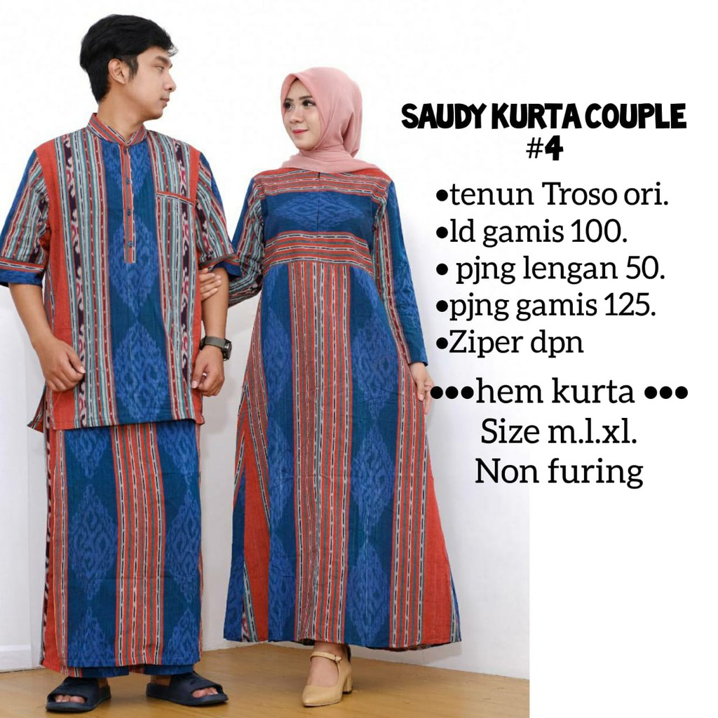 Saudy kurta couple ori tenun troso