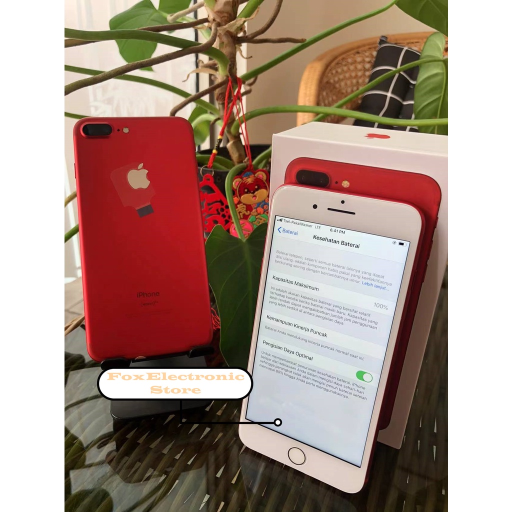 iPhone 7Plus 128GB  Fullset  All Sim Silent Original Second Mulus100% 3utools All Green (Garansi 1 Tahun)-2