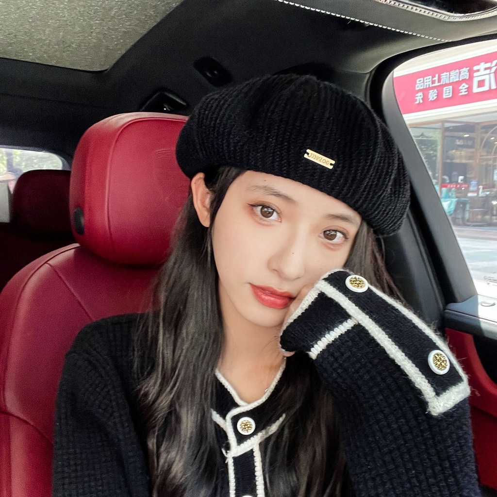 Topi Baret Rajut Bahan Wol Untuk Wanita