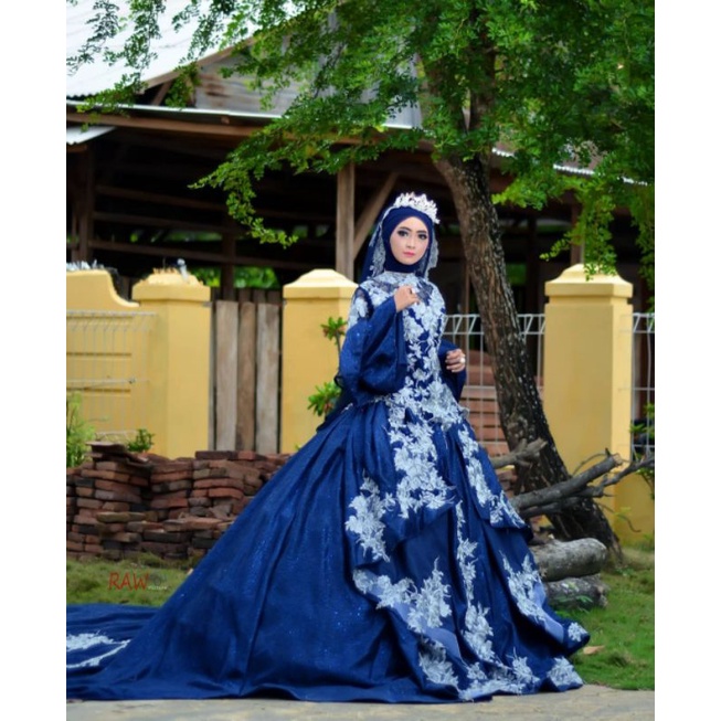 Preloved gaun navy // gaun navy preloved