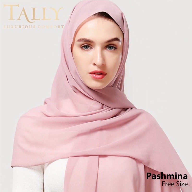 DENLA PASHMINA HIJAB  I BAHAN CERUTY (TIDAK PANAS) | JILBAB BASIC