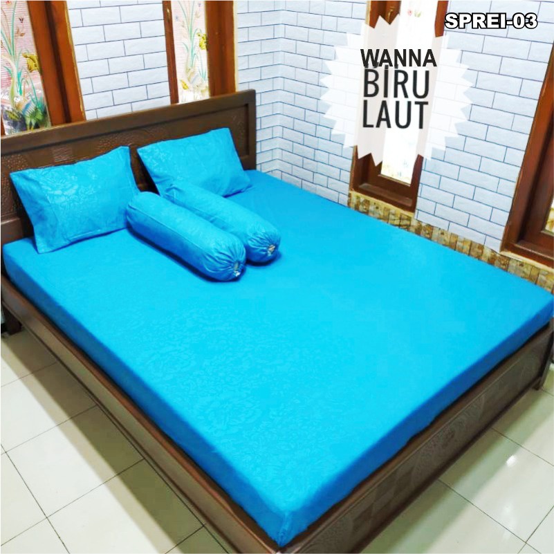 Sprei Polos Single Double Sprei Homemade Polos Anti Luntur Sprei Embos Bahan Halus Adem Nyaman Ukuran 160 180 200 Goshop88