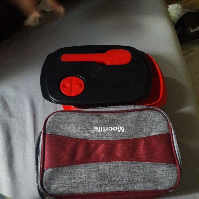 Set Lunch Box Lengkap Tas Jeans (1 Set Misting  Food Grade Premium Quality)