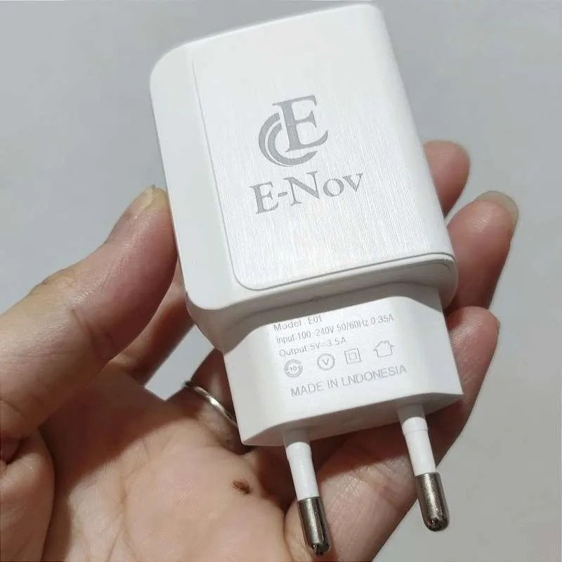 Batok Charger E-Nov E-01 2 USB Port 3.5A Fast Charging Saver Mobil 2USB Car Charger E-Nov SE-202 2.4A