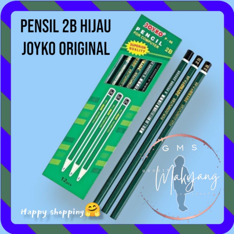 

Pensil 2B Joyko(LSN)P-88/pencil/Pensil Ujian Komputer/Pensil Hijau ORIGINAL