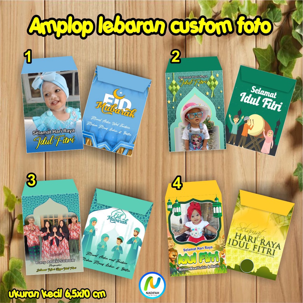 Amplop lebaran custom foto