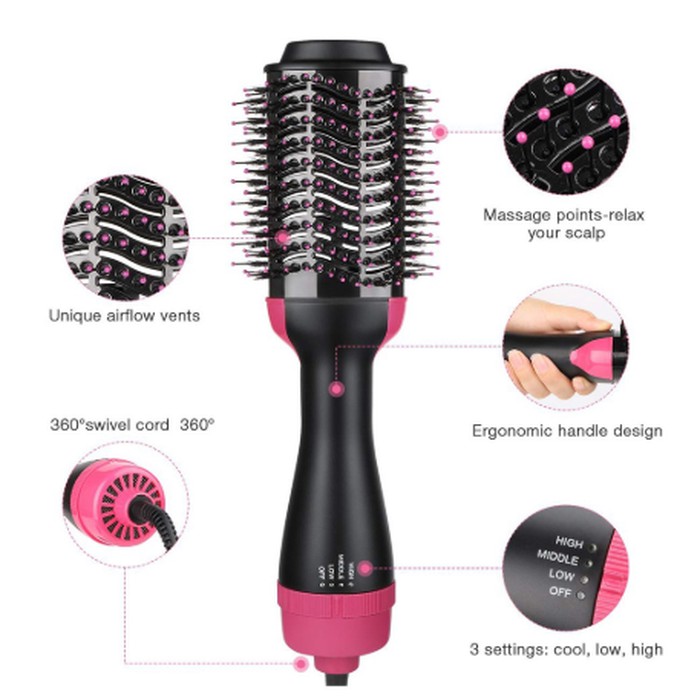 HAIRDRYER SISIR ONE STEP HOT AIR BRUSH STYLER PENGERING RAMBUT , SISIR BLOW , BLOWER RAMBUT