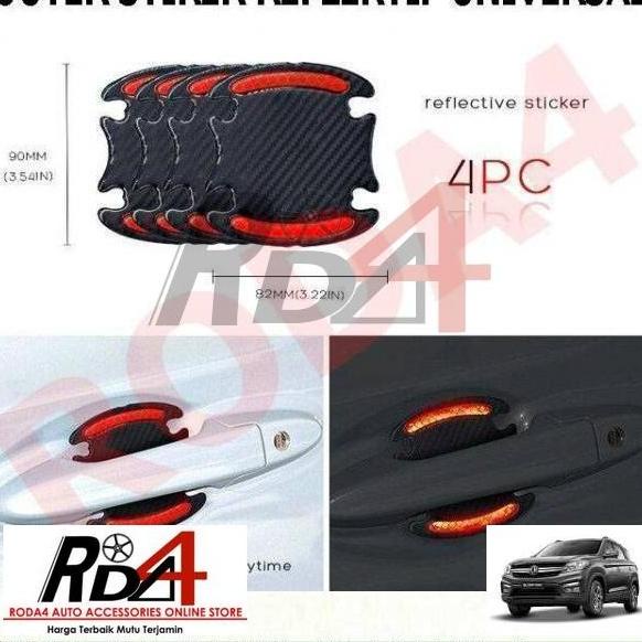 Outer Handle Carbon Stiker Reflektif DFSK Glory 560 rod4 dijamin